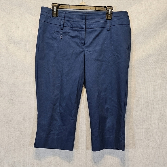 Zac & Rachel Blue Capri Pants 63% Cotton 34% Polyester 3% Spandex Size 10 - Picture 1 of 4